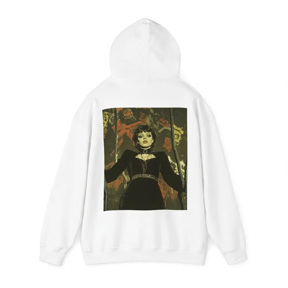 Gothic Woman Black Velvet Dark Dramatic Portrait – Hoodies