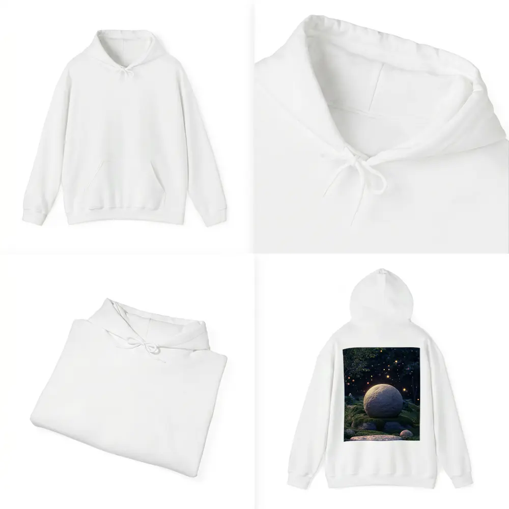 Glowing Stone Forest Night Fireflies Fantasy – Hoodies