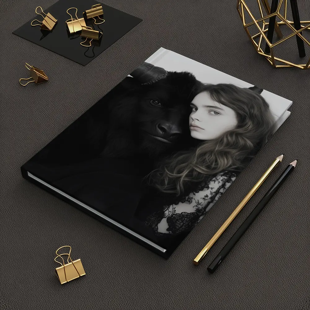 Young Woman Black Bull Dark Fantasy Portrait – Notebooks