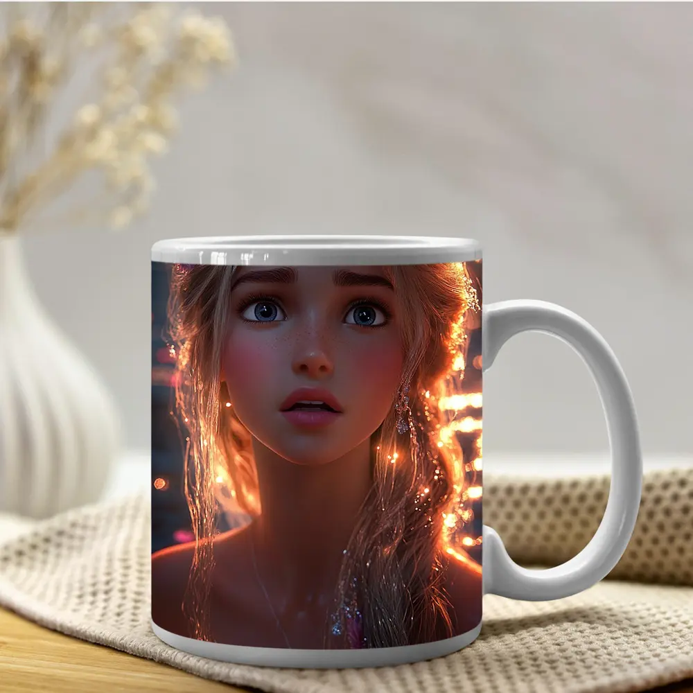 Fantasy Girl Glowing Water Magical Night – Mugs