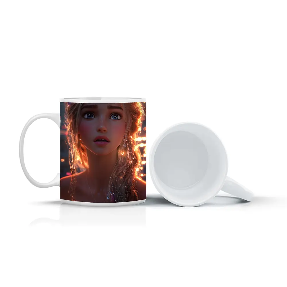 Fantasy Girl Glowing Water Magical Night – Mugs