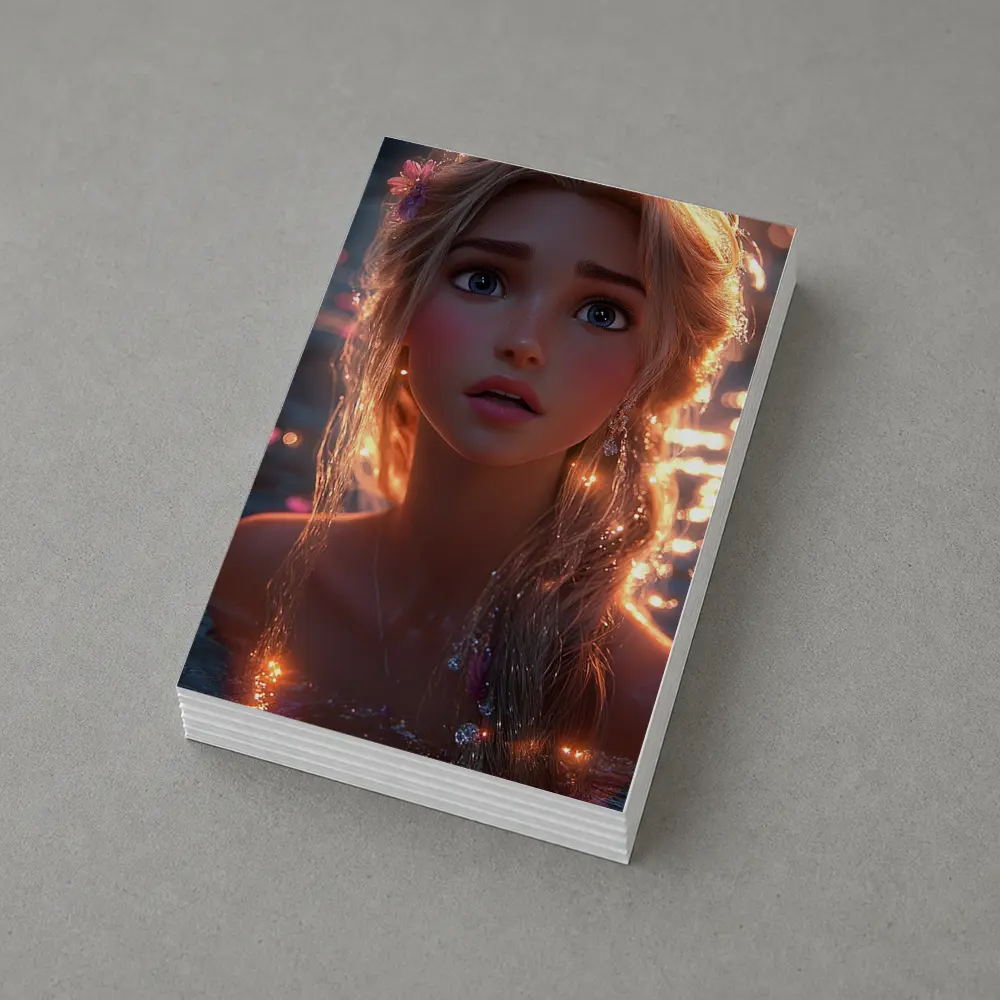Fantasy Girl Glowing Water Magical Night – Postcards