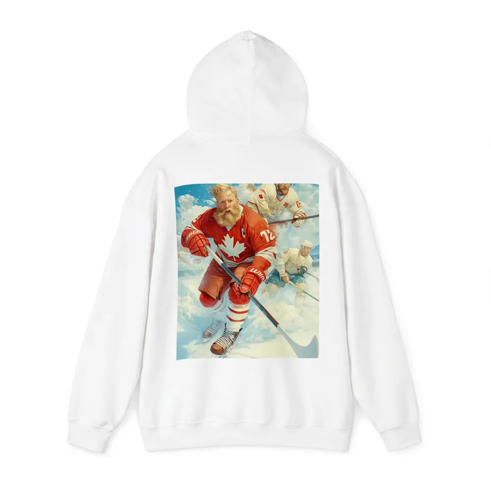 Canada Hockey Player Action Ice Painting – Hoodies