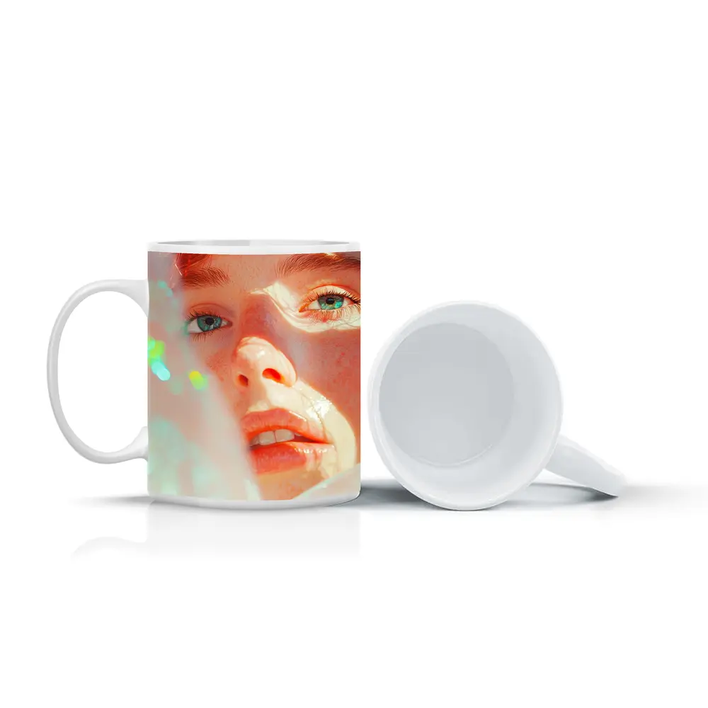 Young Man Close Up Portrait Light Glow – Mugs