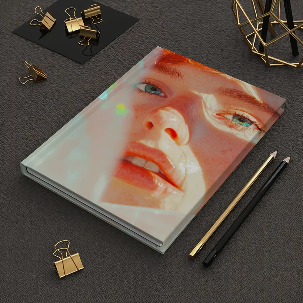 Young Man Close Up Portrait Light Glow – Notebooks