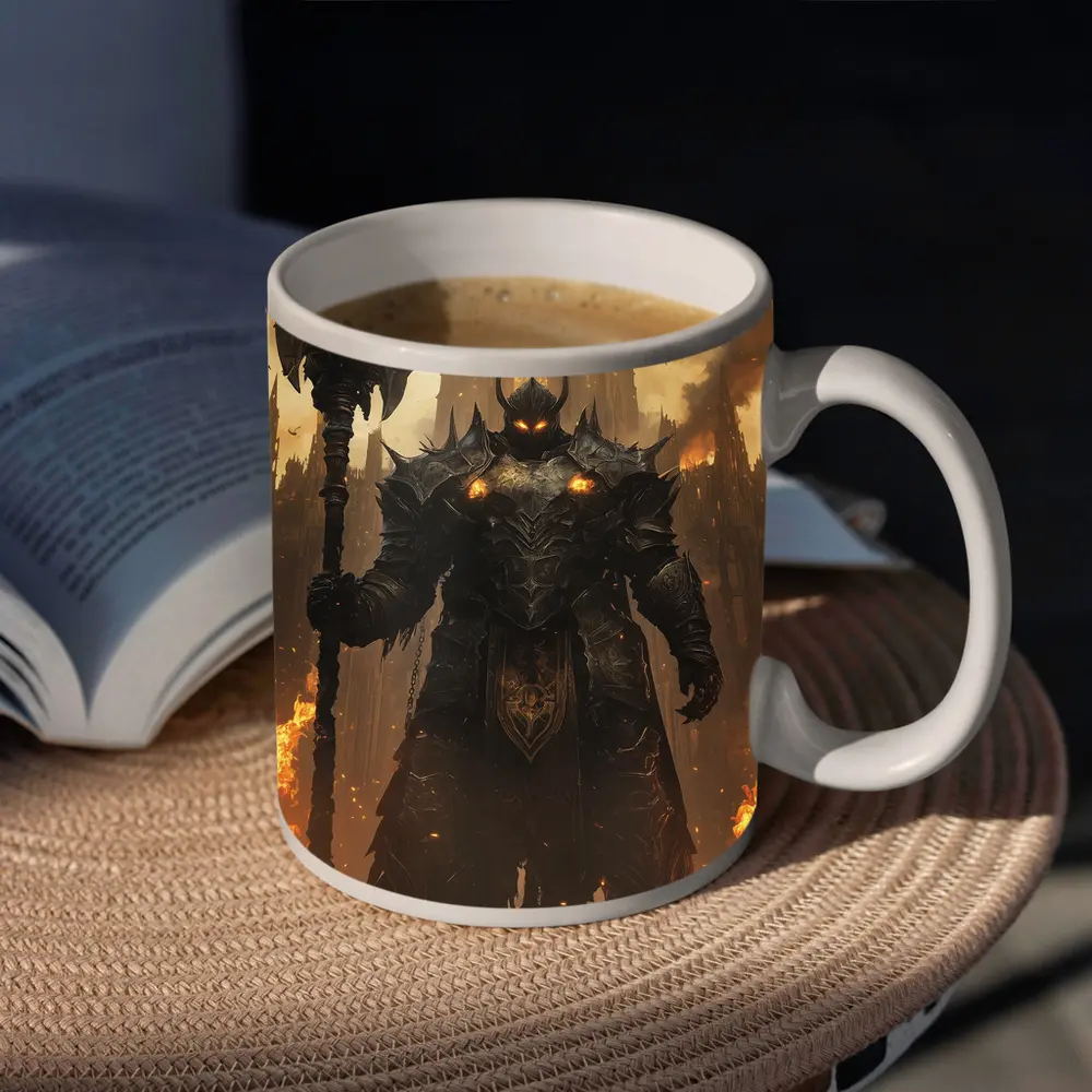 Dark Armored Warrior Fire Gothic Castle – Mugs