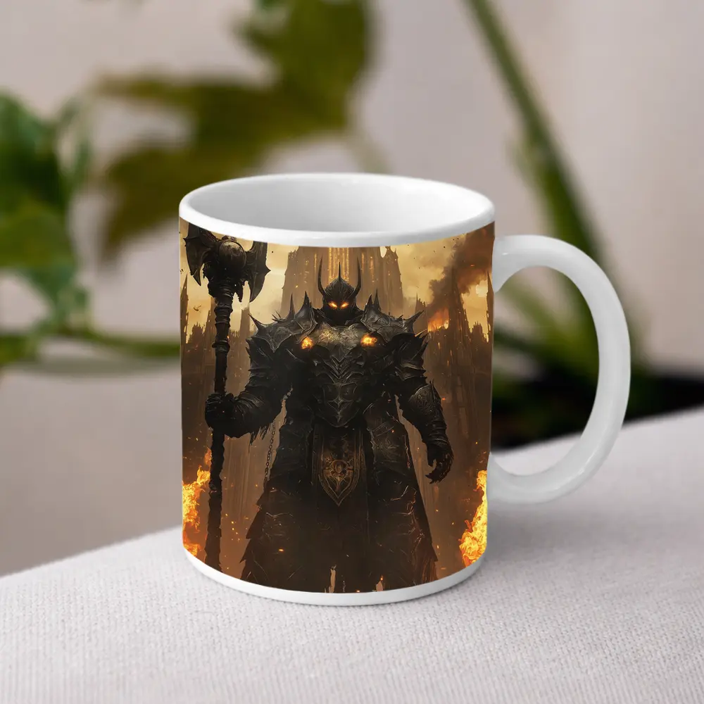 Dark Armored Warrior Fire Gothic Castle – Mugs