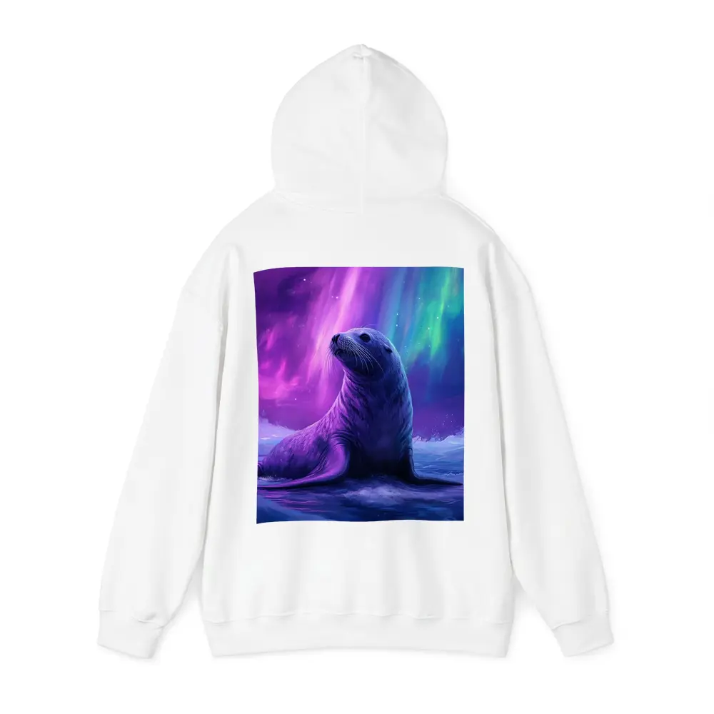 Seal Pup Under Aurora Borealis Northern Lights – Hoodies