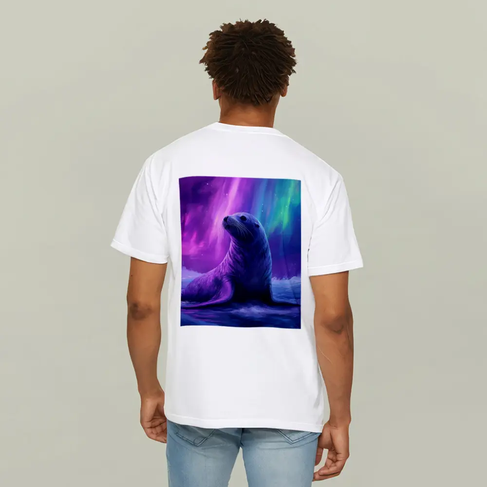 Seal Pup Under Aurora Borealis Northern Lights – T-Shirts