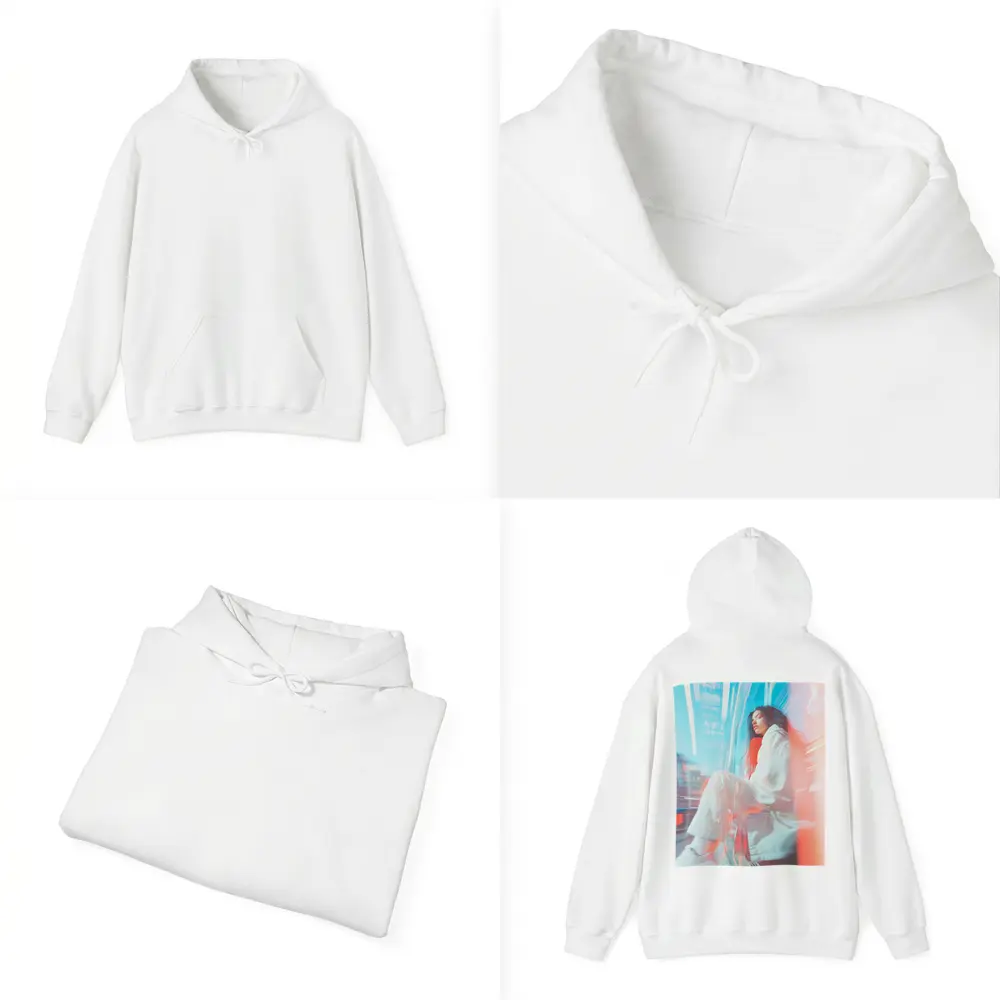 Woman Sitting Urban Street Motion Blur – Hoodies