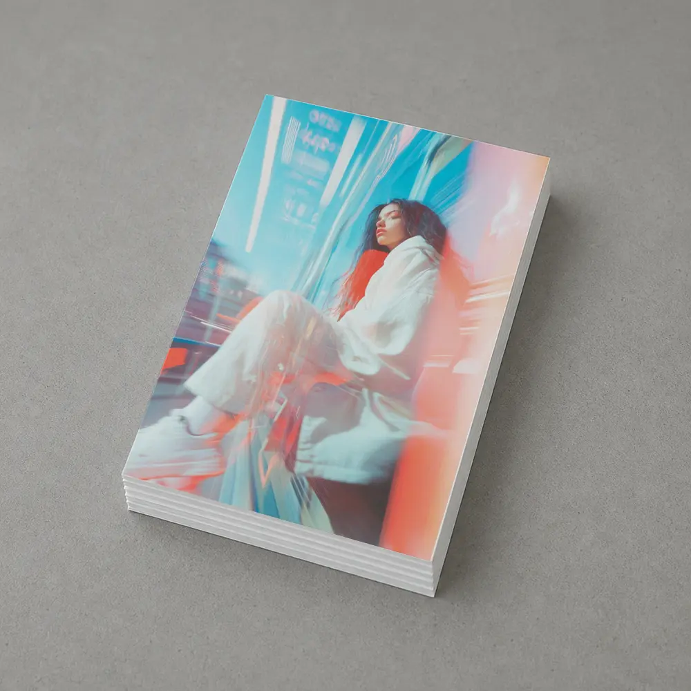 Woman Sitting Urban Street Motion Blur – Postcards