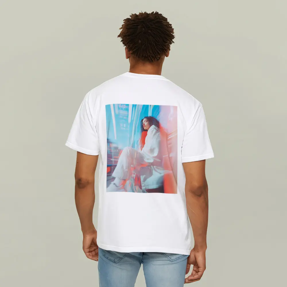 Woman Sitting Urban Street Motion Blur – T-Shirts