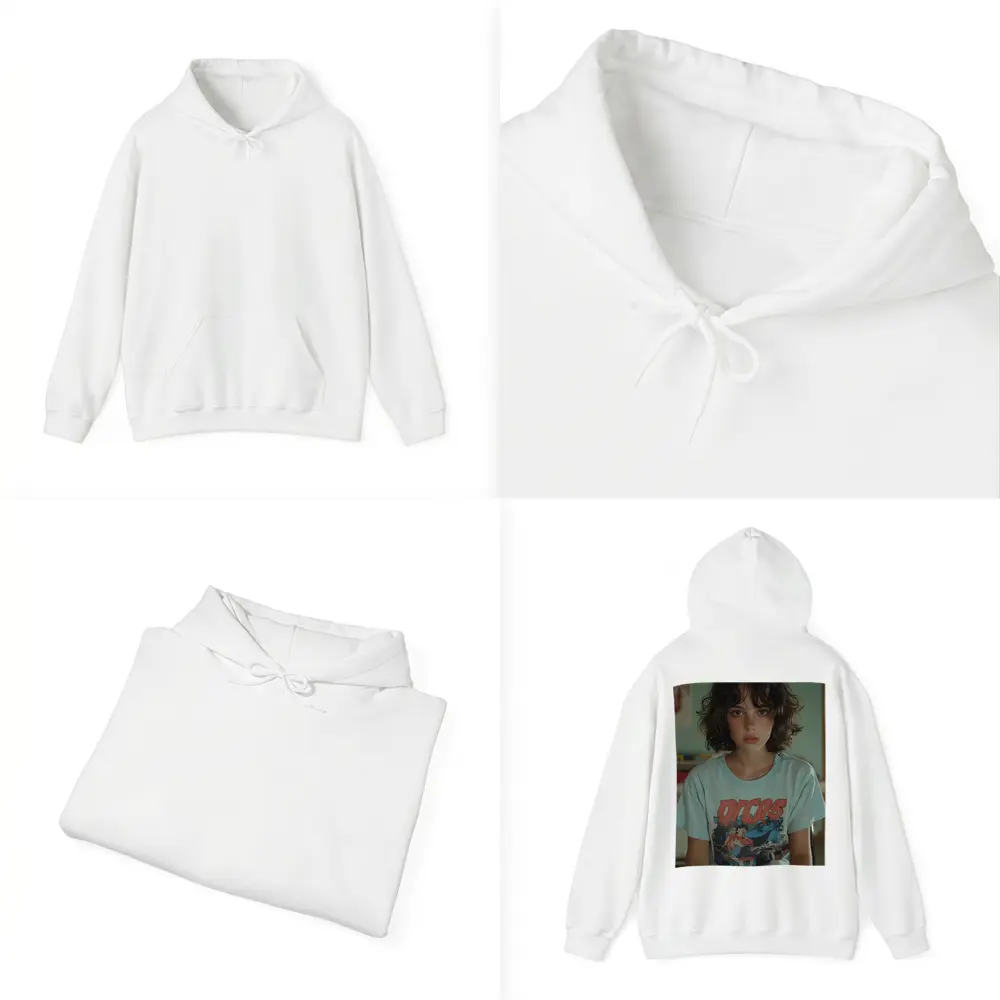 Young Girl Wearing Graphic Tee Classroom – Hoodies