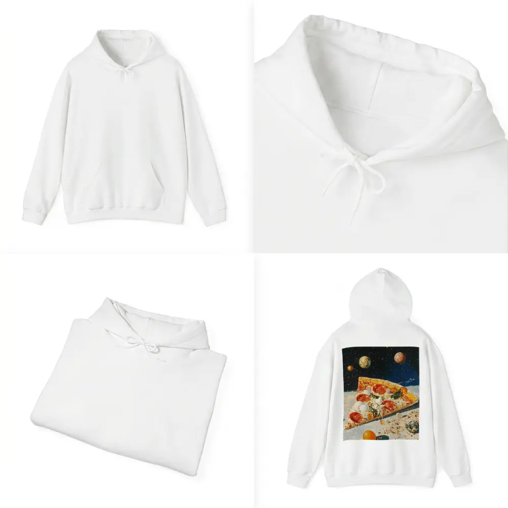 Pizza Slice Floating In Outer Space – Hoodies