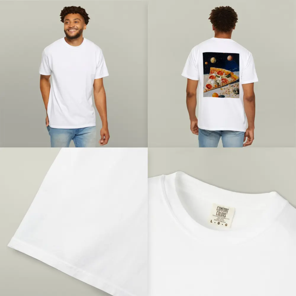 Pizza Slice Floating In Outer Space – T-Shirts