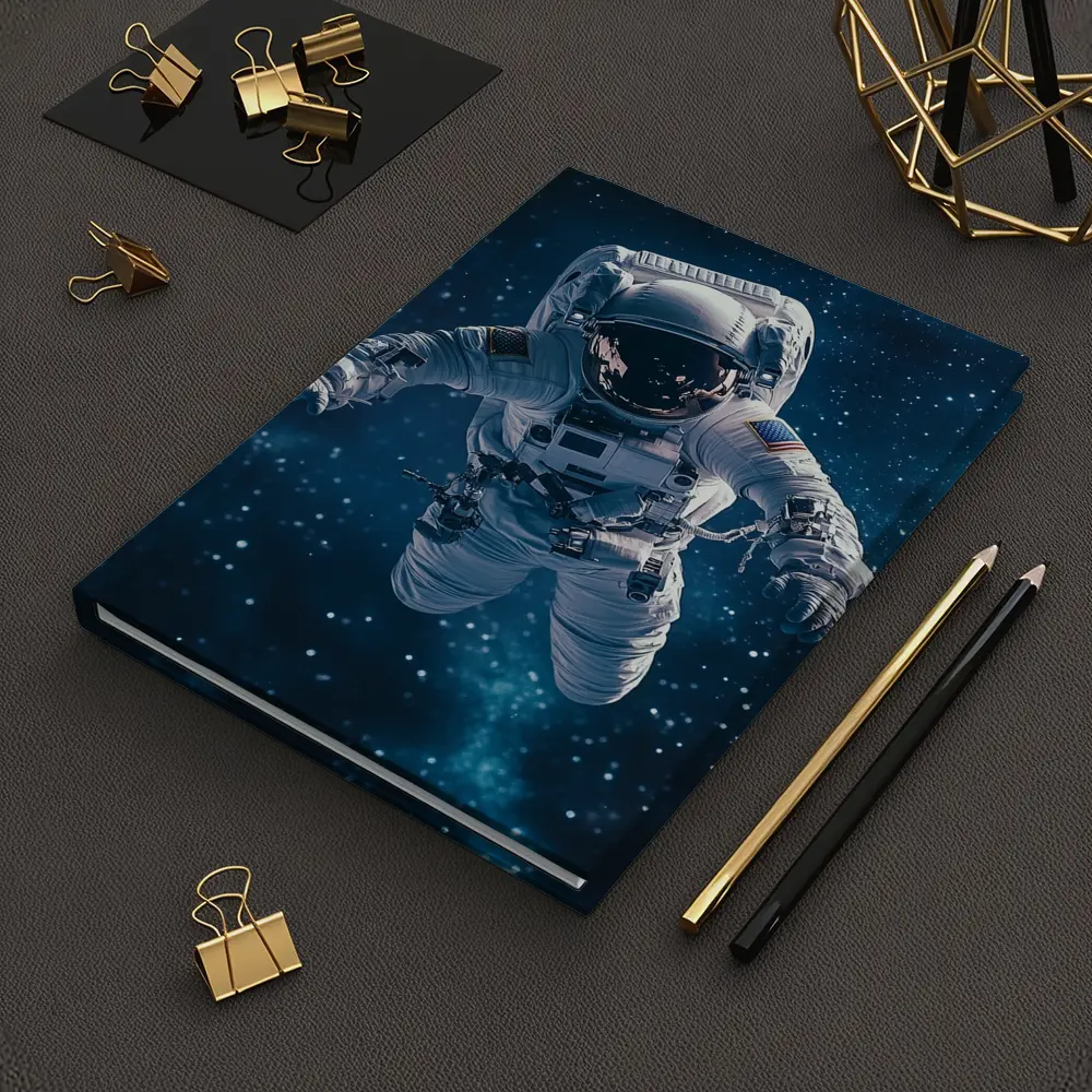 Astronaut Floating in Deep Blue Space – Notebooks