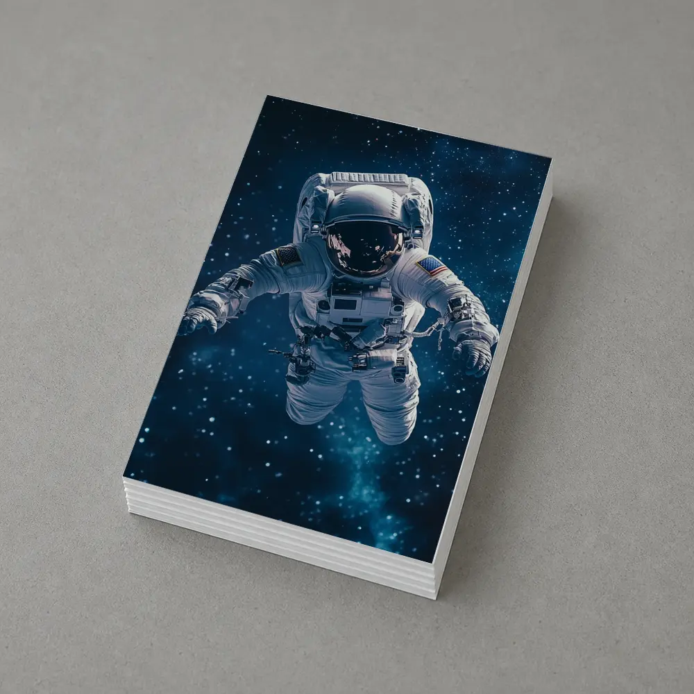 Astronaut Floating in Deep Blue Space – Postcards