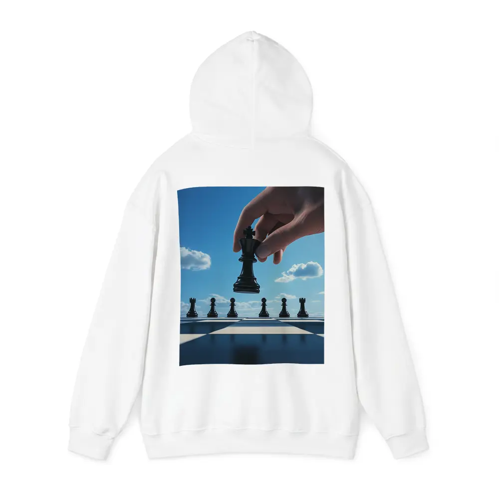 Chess King Move Blue Sky Background – Hoodies