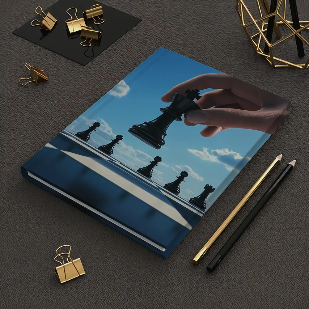 Chess King Move Blue Sky Background – Notebooks