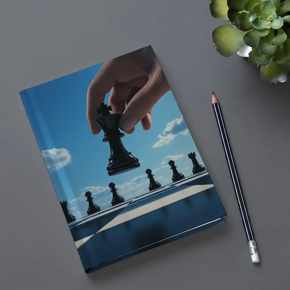 Chess King Move Blue Sky Background – Notebooks