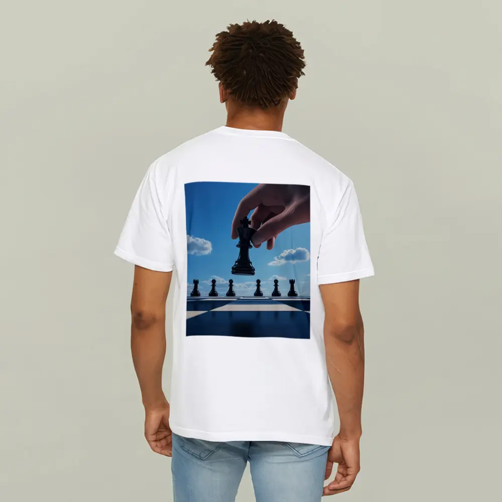 Chess King Move Blue Sky Background – T-Shirts