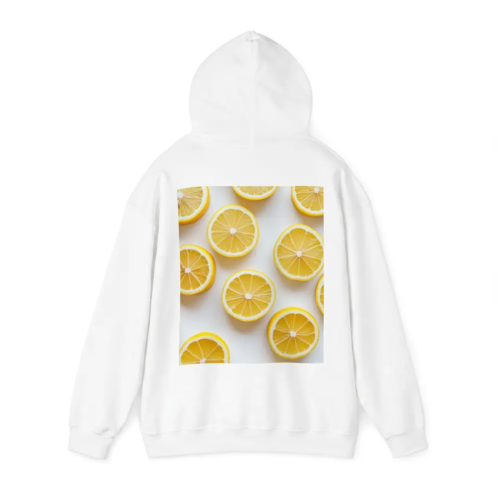 Fresh Lemon Slices On White Background – Hoodies