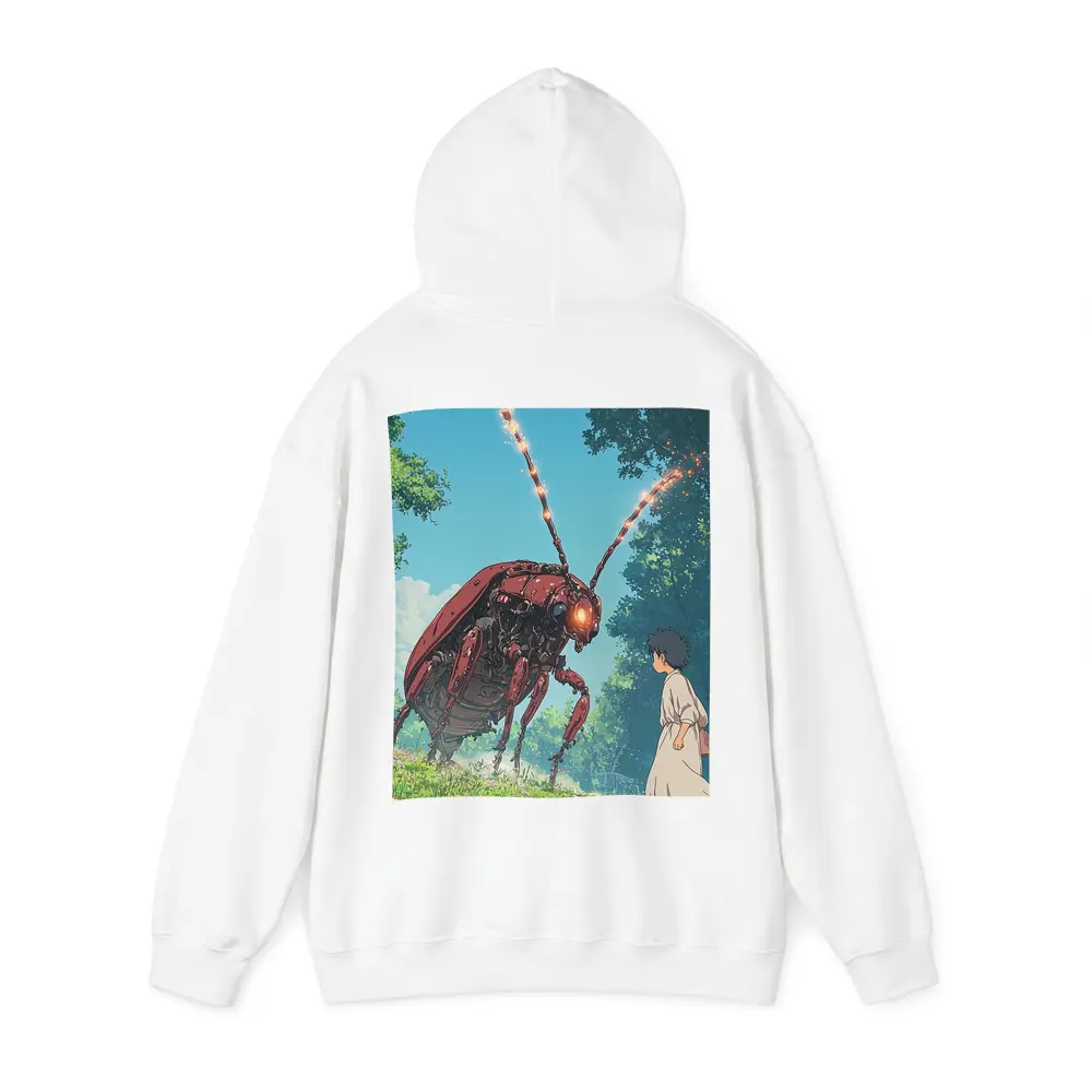 Giant Mech Beetle Anime Forest Encounter – Hoodies