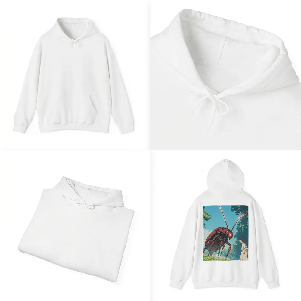 Giant Mech Beetle Anime Forest Encounter – Hoodies