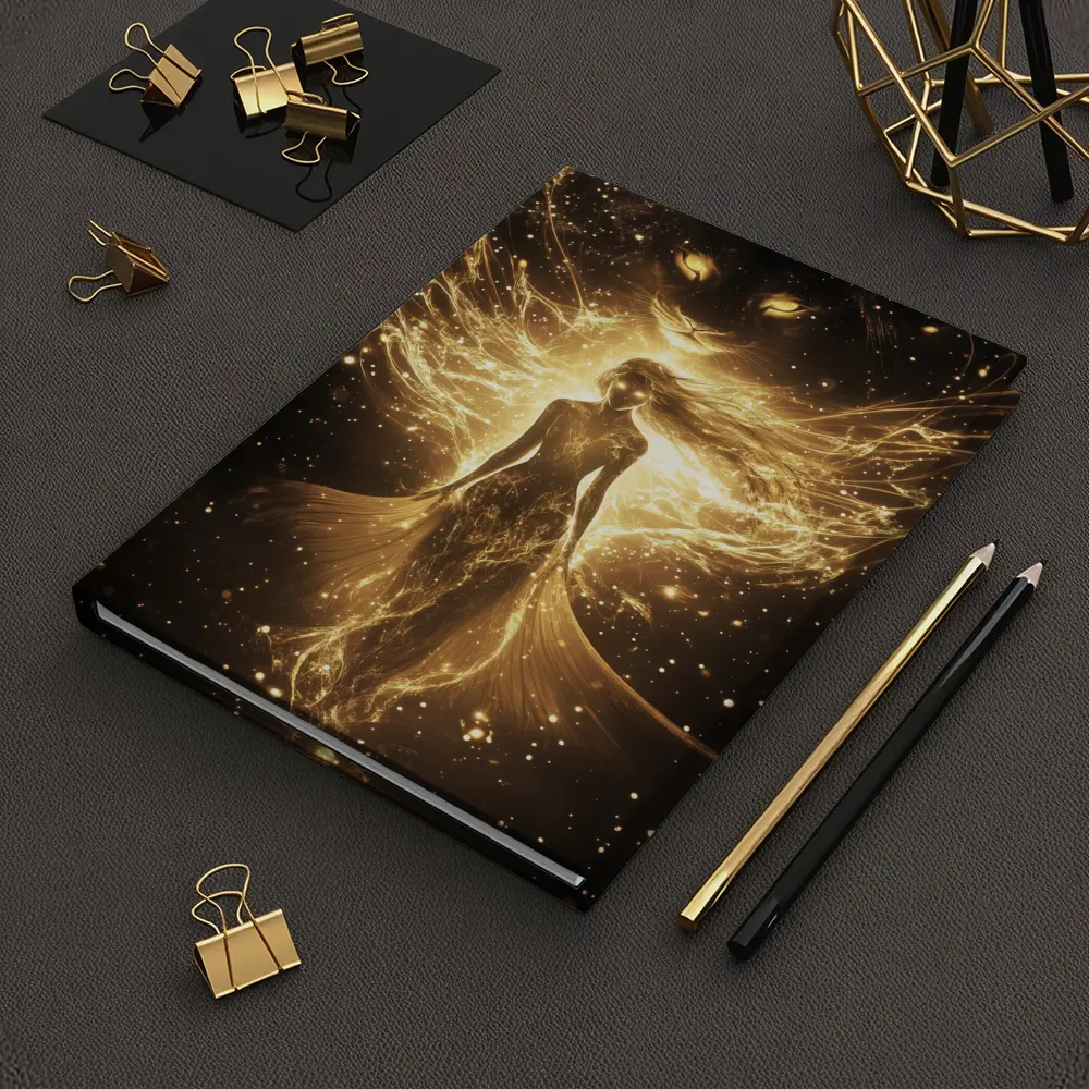 Golden Woman Lion Spirit Dark Fantasy Art – Notebooks
