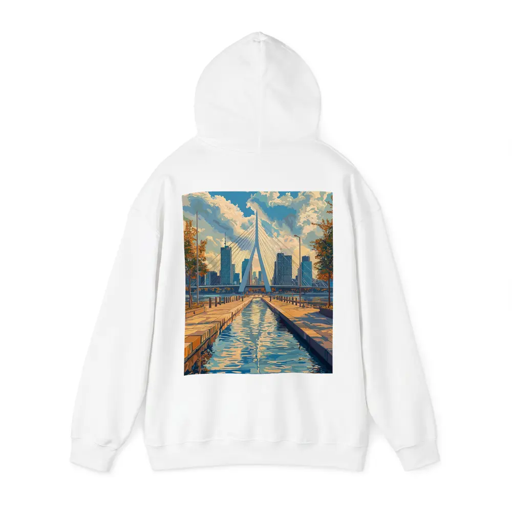 Erasmus Bridge Rotterdam City Canal Art – Hoodies