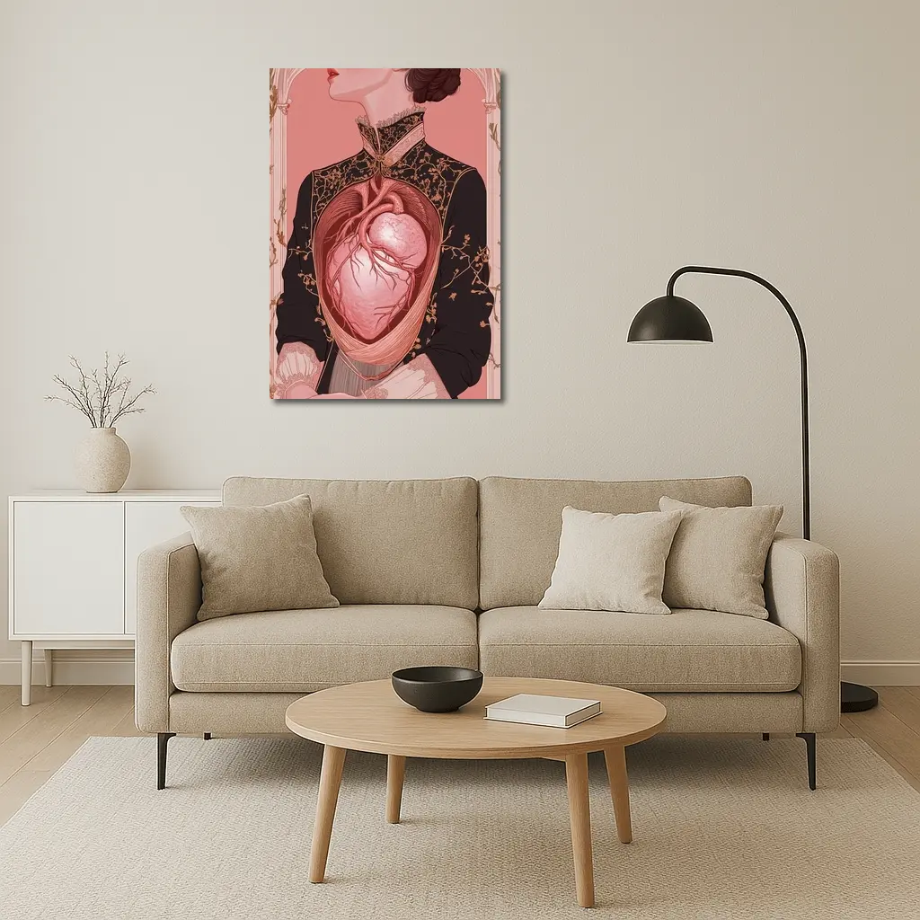 Woman Anatomical Heart Victorian Dark Art – Wall Art