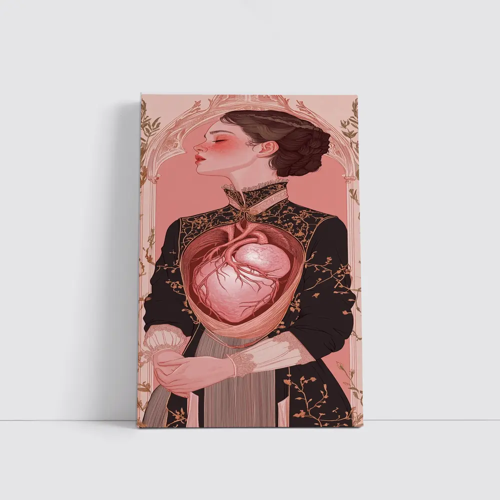 Woman Anatomical Heart Victorian Dark Art – Wall Art