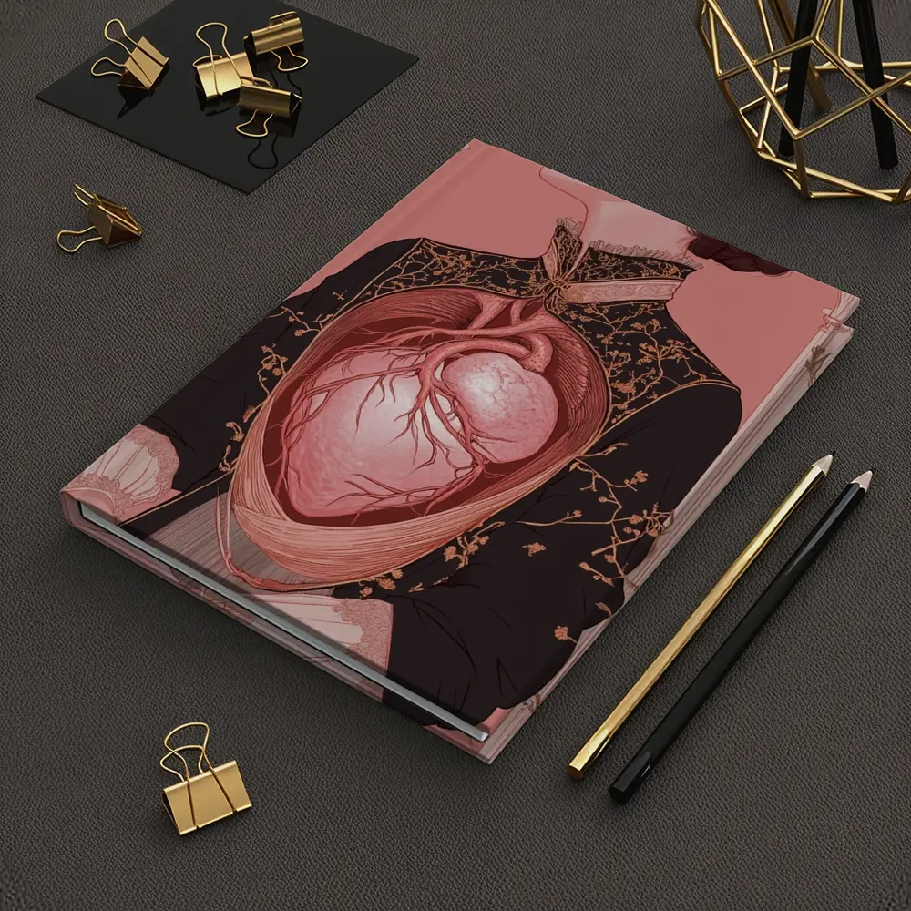 Woman Anatomical Heart Victorian Dark Art – Notebooks