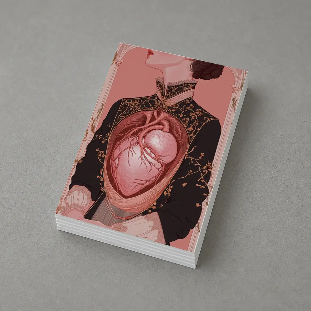 Woman Anatomical Heart Victorian Dark Art – Postcards