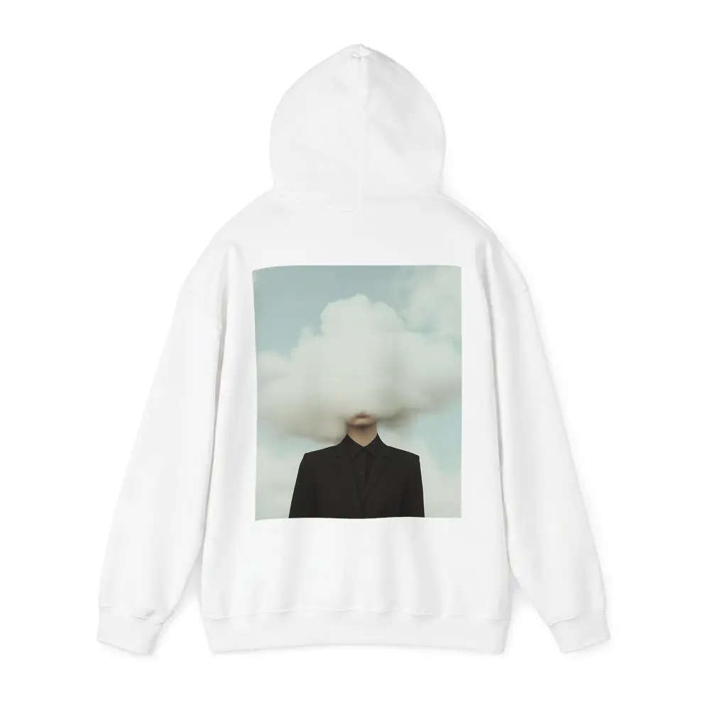 Person In Black Suit Cloud Head Sky – Hoodies