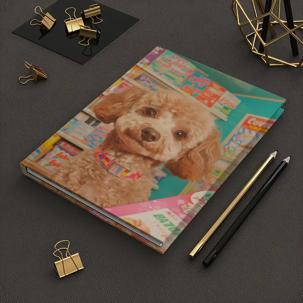 Poodle Dog In Colorful Candy Shop – Notebooks