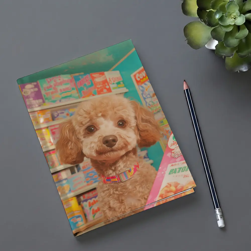 Poodle Dog In Colorful Candy Shop – Notebooks