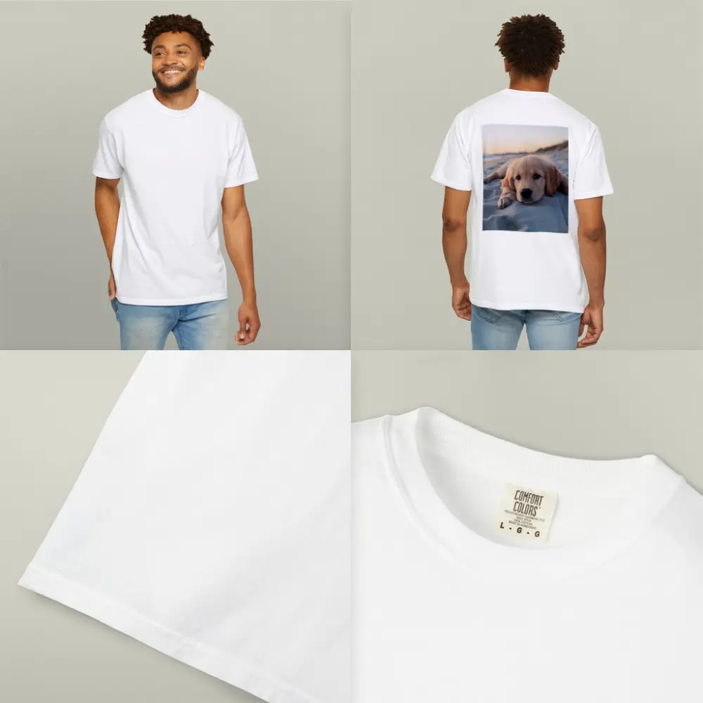 Golden Retriever Puppy Resting On Beach – T-Shirts