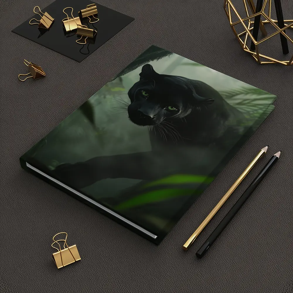 Black Panther Stalking Through Misty Jungle – Notebooks