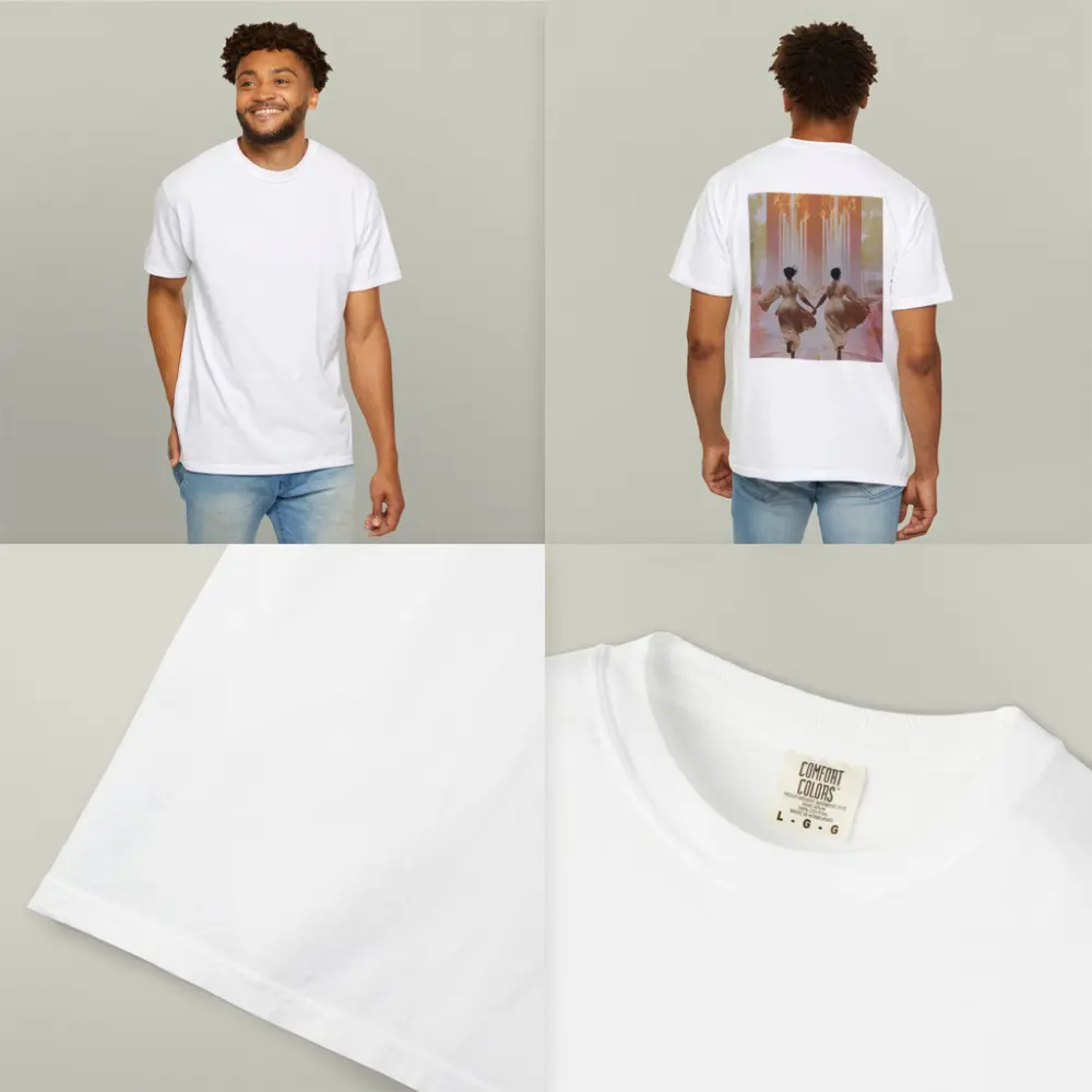 Two Women Running Toward Flames Surreal – T-Shirts