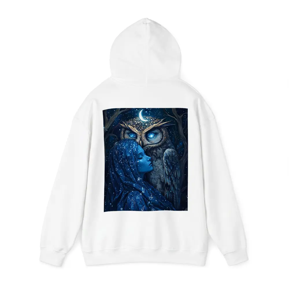 Woman and Owl Starry Night Fantasy Art – Hoodies