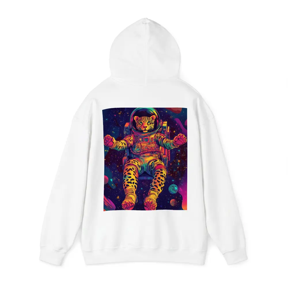 Leopard Astronaut Floating In Colorful Space – Hoodies