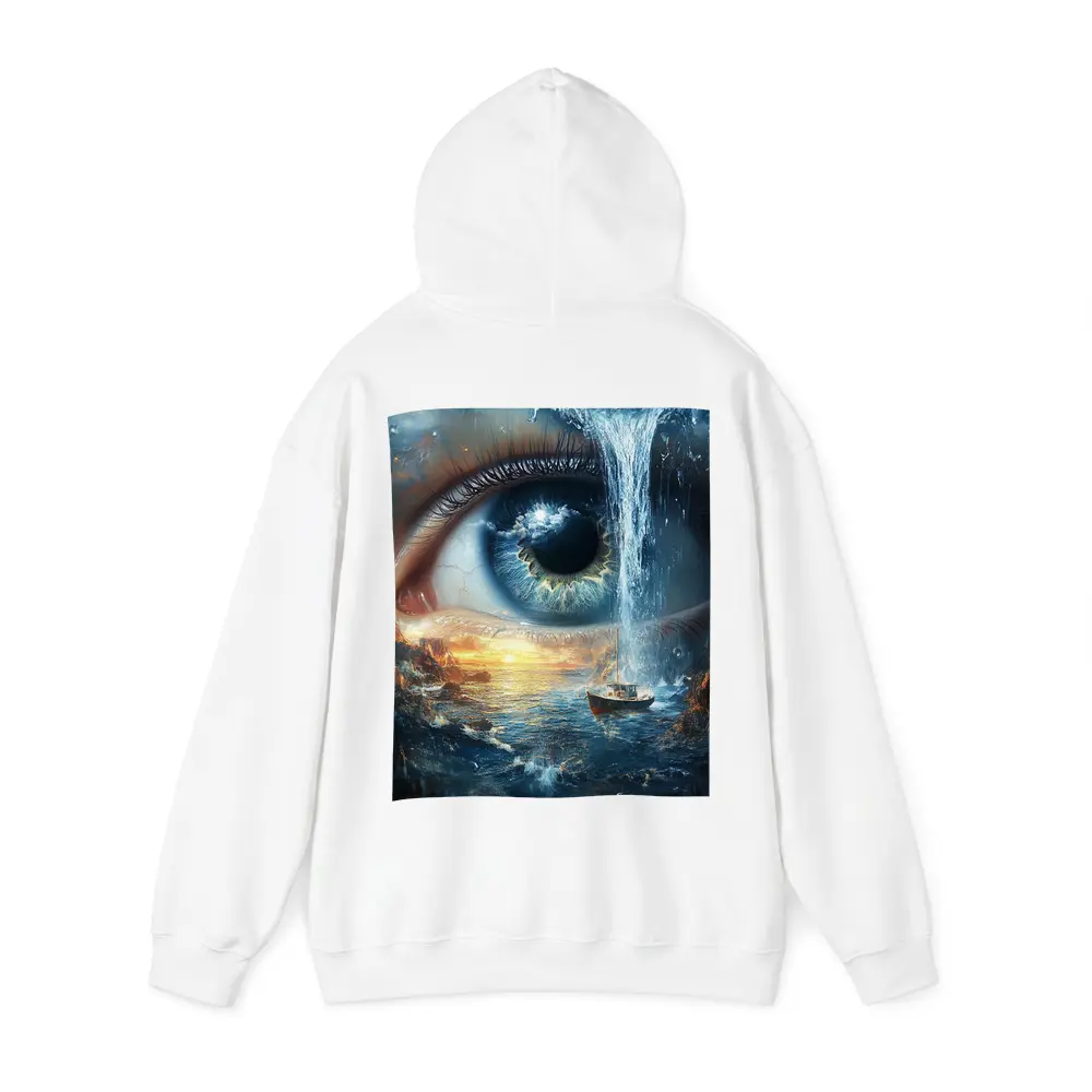 Surreal Eye Waterfall Ocean Boat Sunset – Hoodies