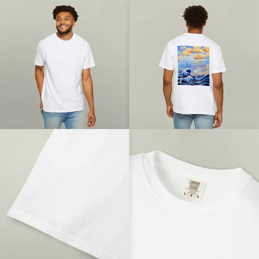 Great Wave Hokusai Style Ocean Sky Art – T-Shirts