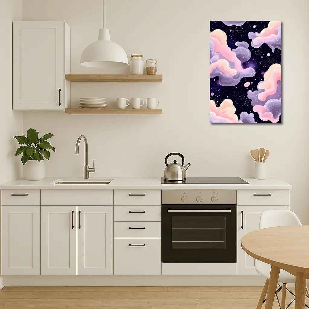 Pastel Galaxy Clouds Dreamy Space Art – Wall Art