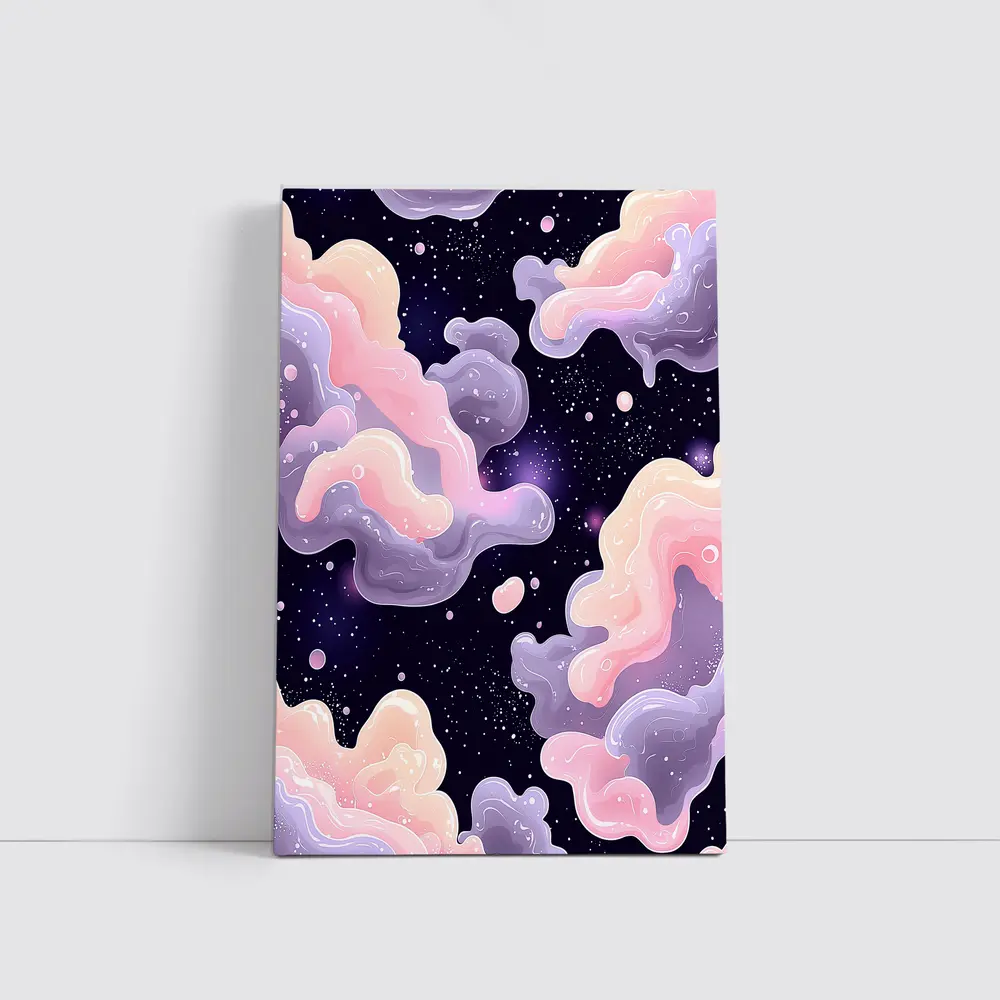 Pastel Galaxy Clouds Dreamy Space Art – Wall Art