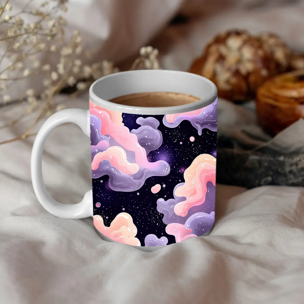 Pastel Galaxy Clouds Dreamy Space Art – Mugs