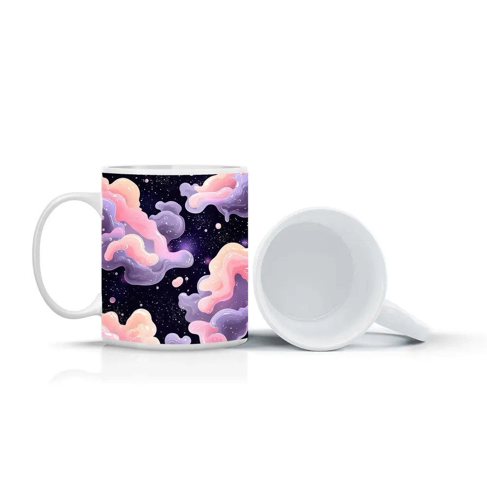 Pastel Galaxy Clouds Dreamy Space Art – Mugs