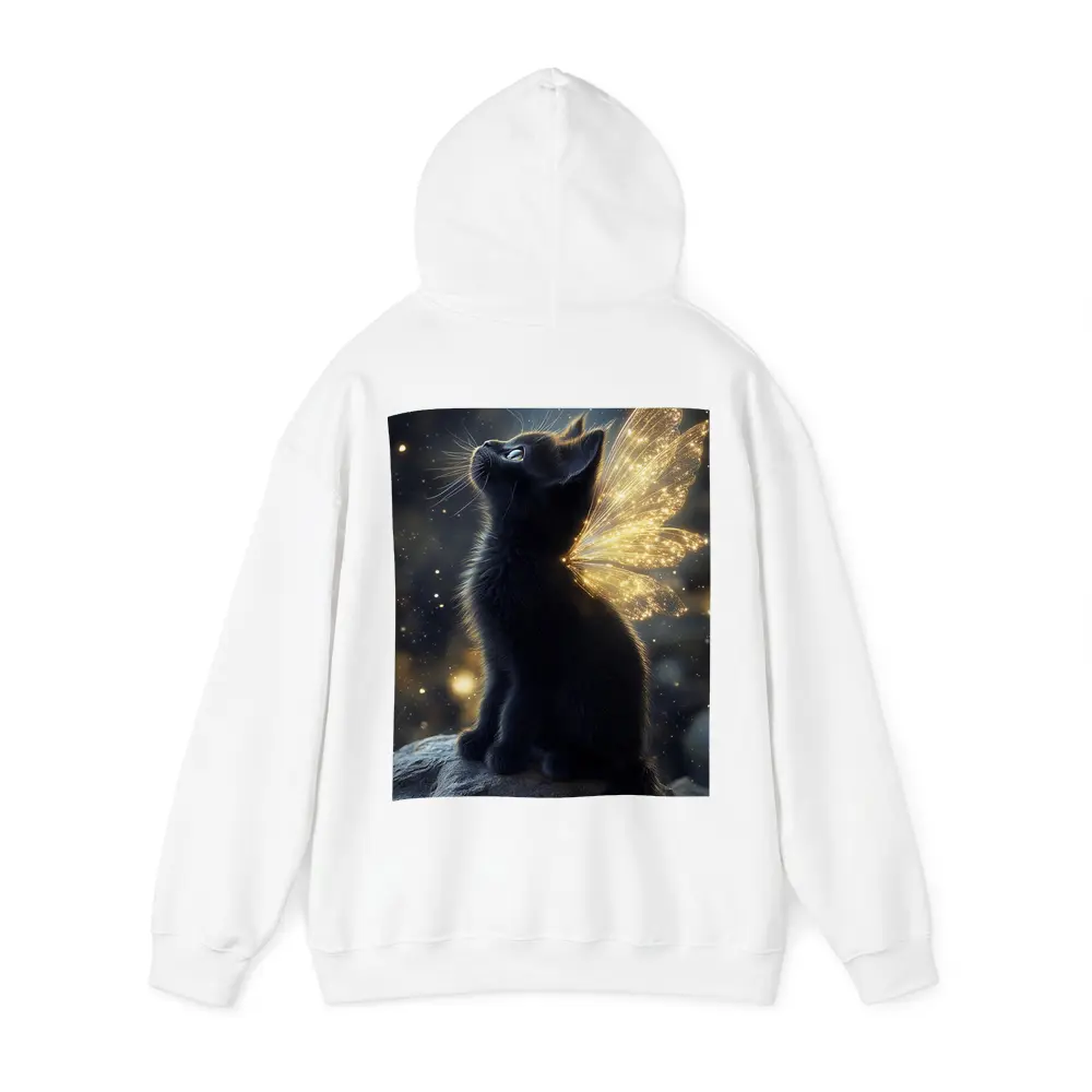 Black Kitten Fairy Wings Starry Night Sky – Hoodies