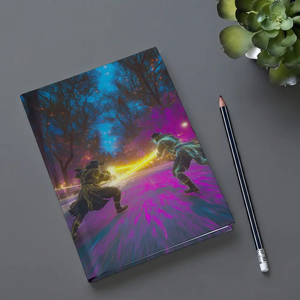 Anime Duel Neon Fight Night Park – Notebooks